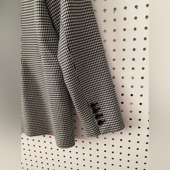 Vince Camuto Black & White Houndstooth Blazer Jacket - Picture 7 of 8